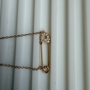Paperclip CZ Gold Bracelet
